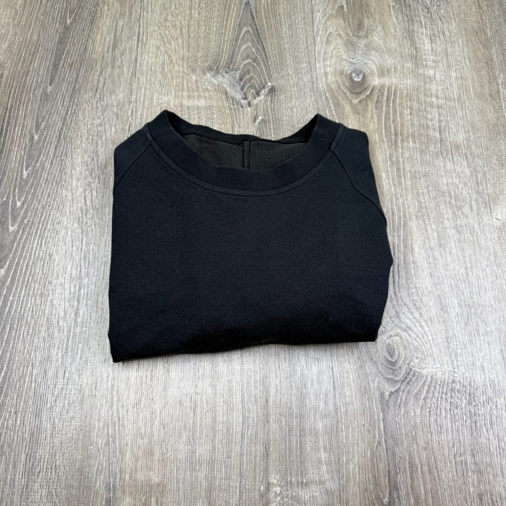 Lululemon Mens Black City Sweat Crewneck Logo Pullover Sweatshirt Size Large - Picture 11 of 11